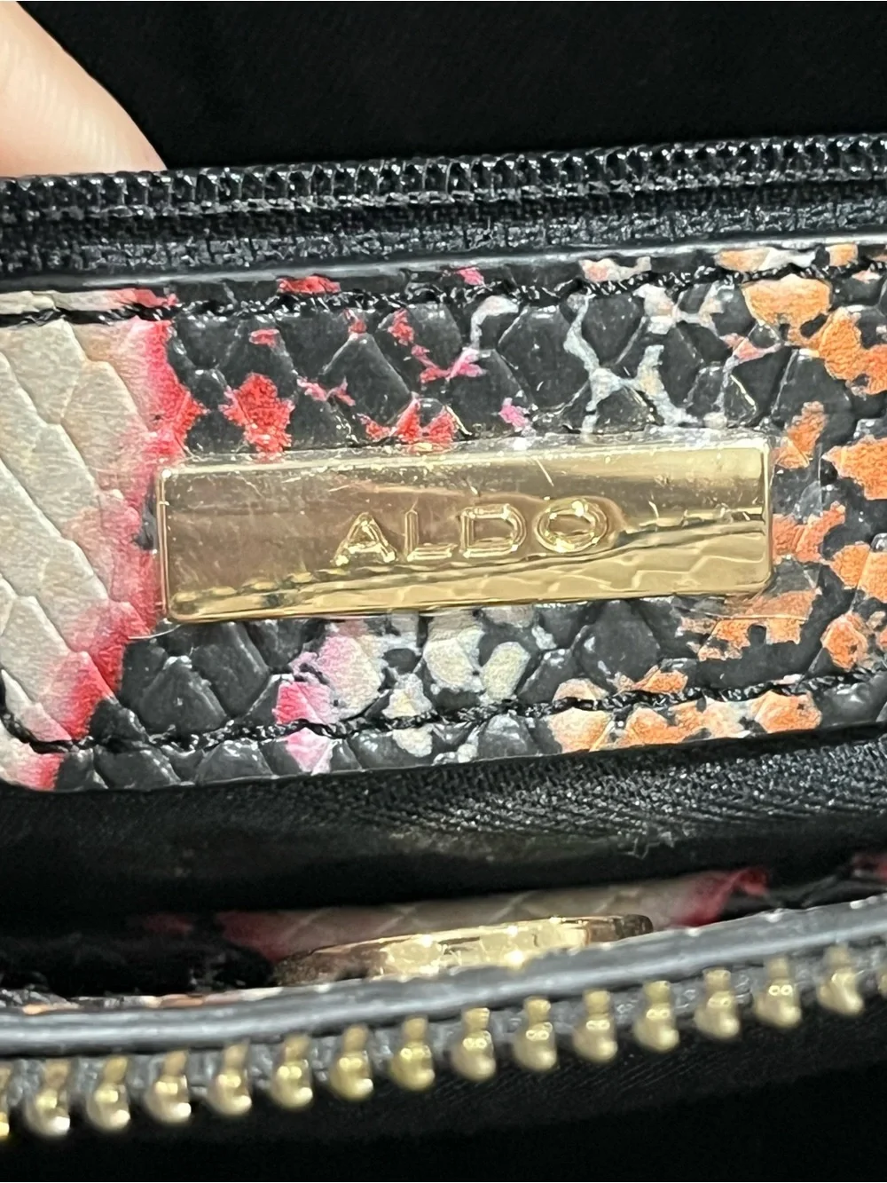 ALDO Legoiri Top Handle Bag (Red/Multicolor Snakeskin variant)